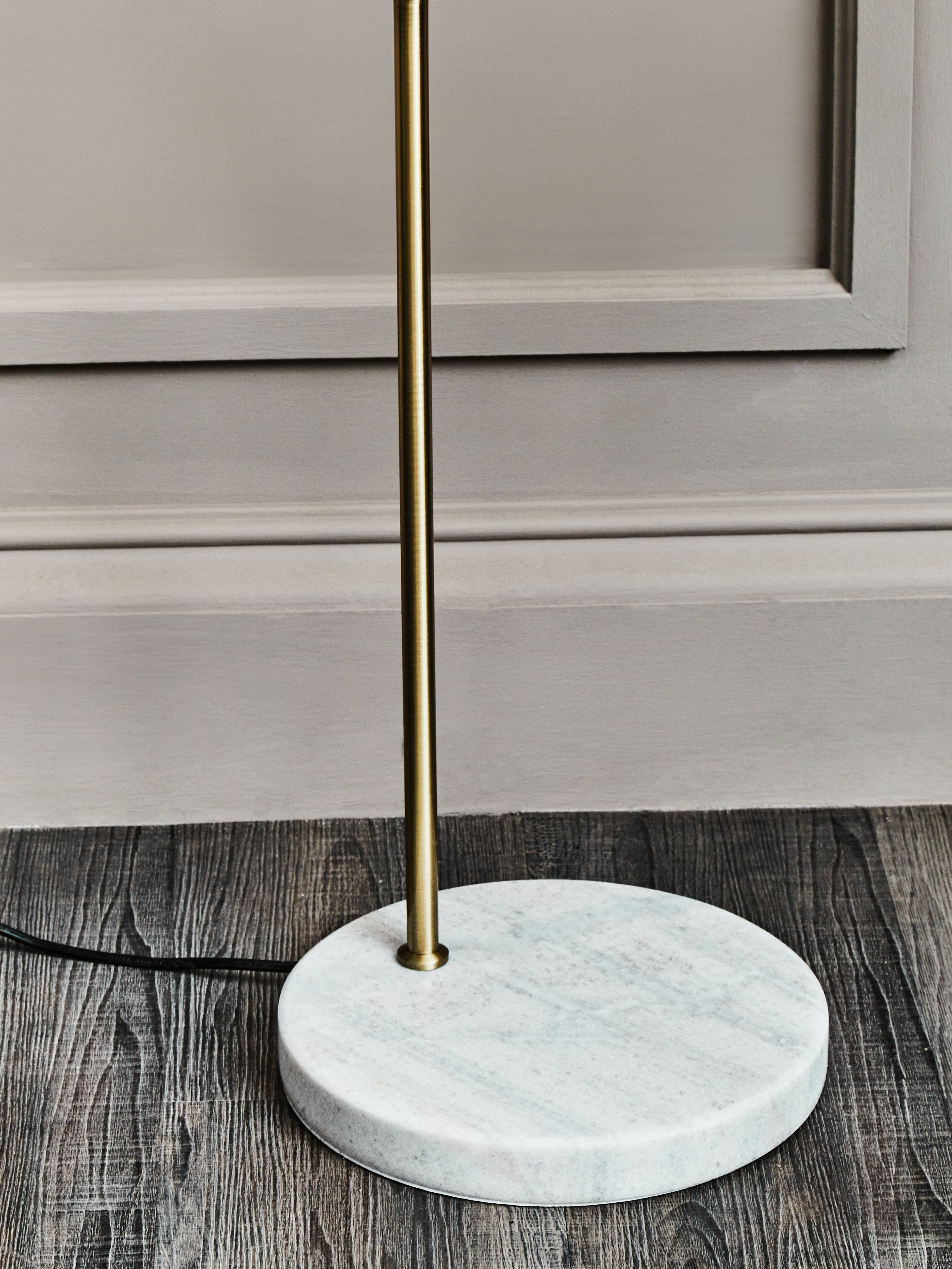Clyde White Marble & Gold Floor Lamp